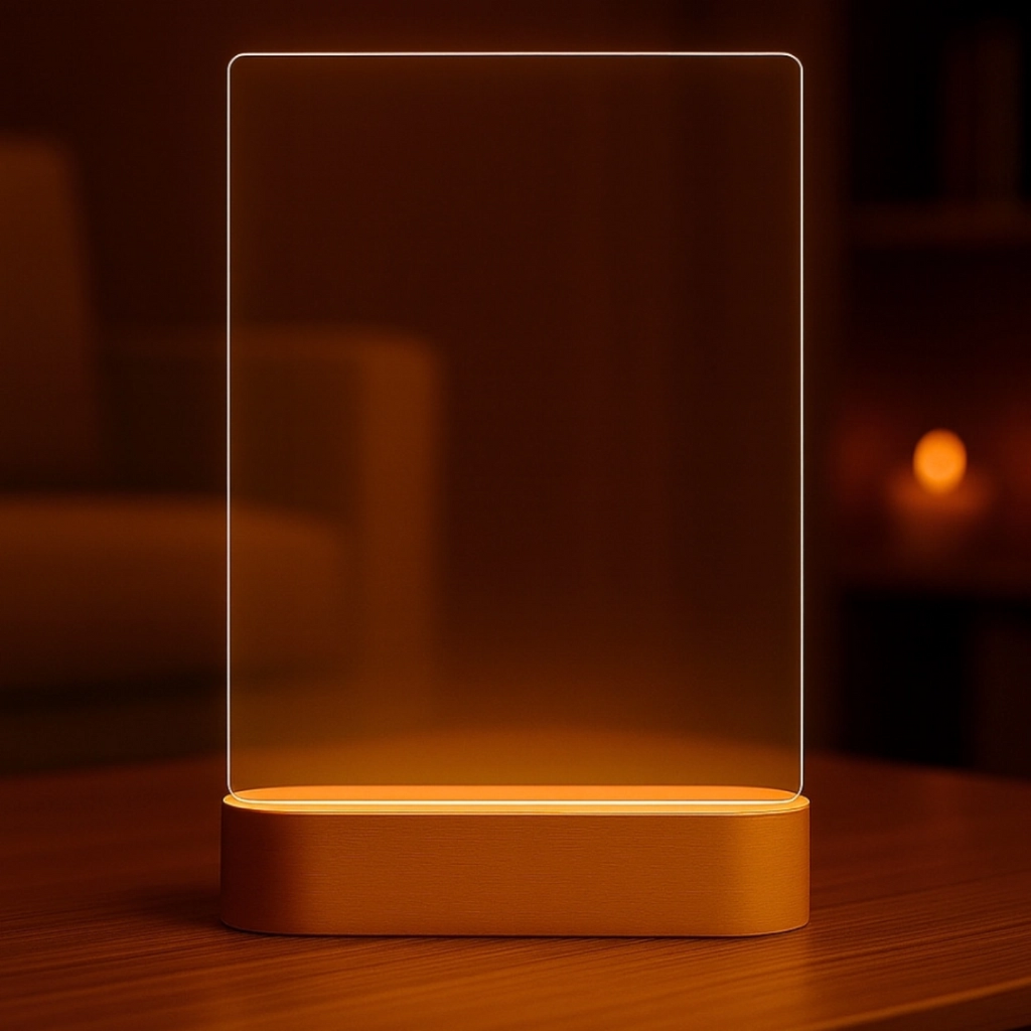 Nachtlicht ohne LED Holzfuß (nur Acryl, für Nachbestellungen)