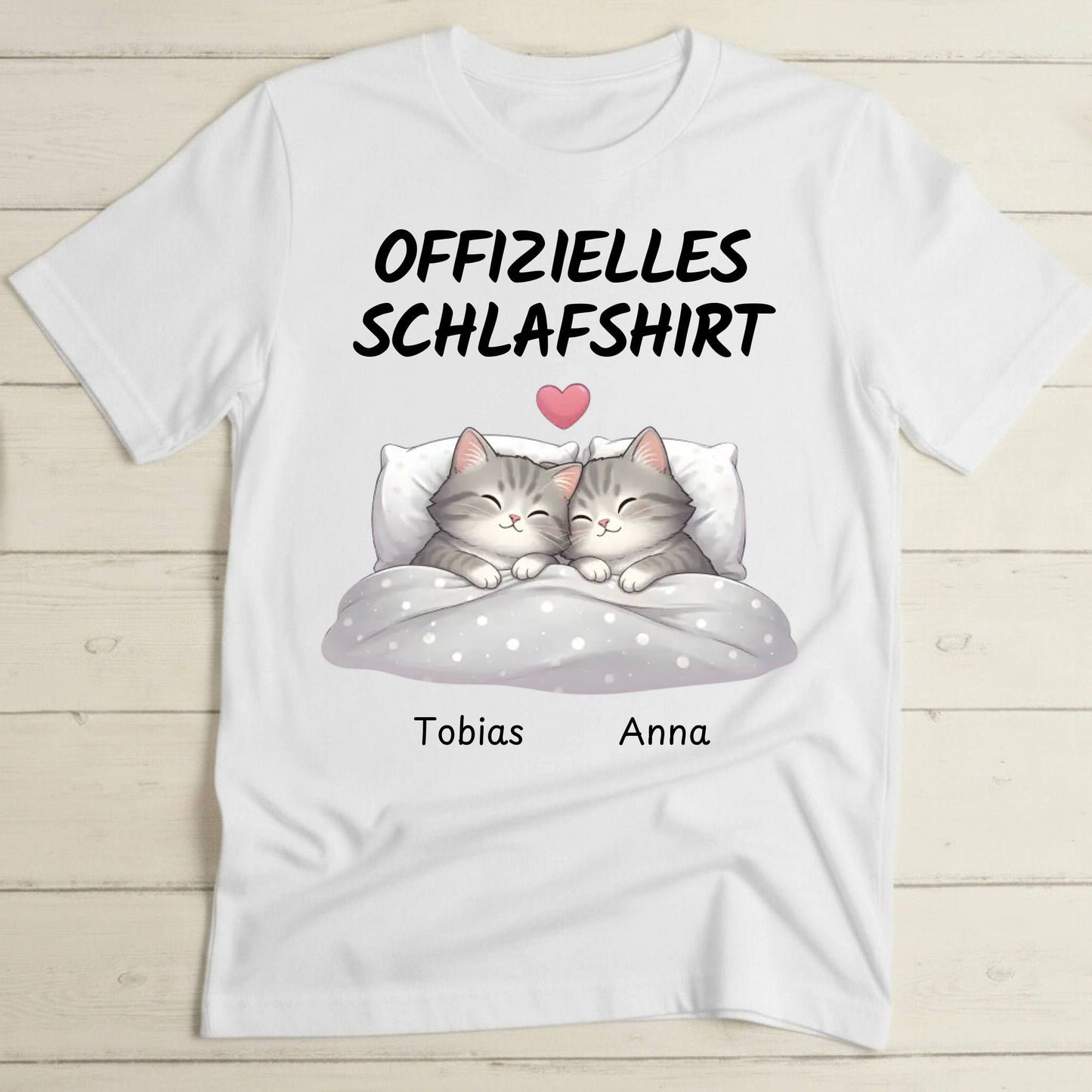 Personalized sleep shirt for couples – Your personal cuddly shirt with names
