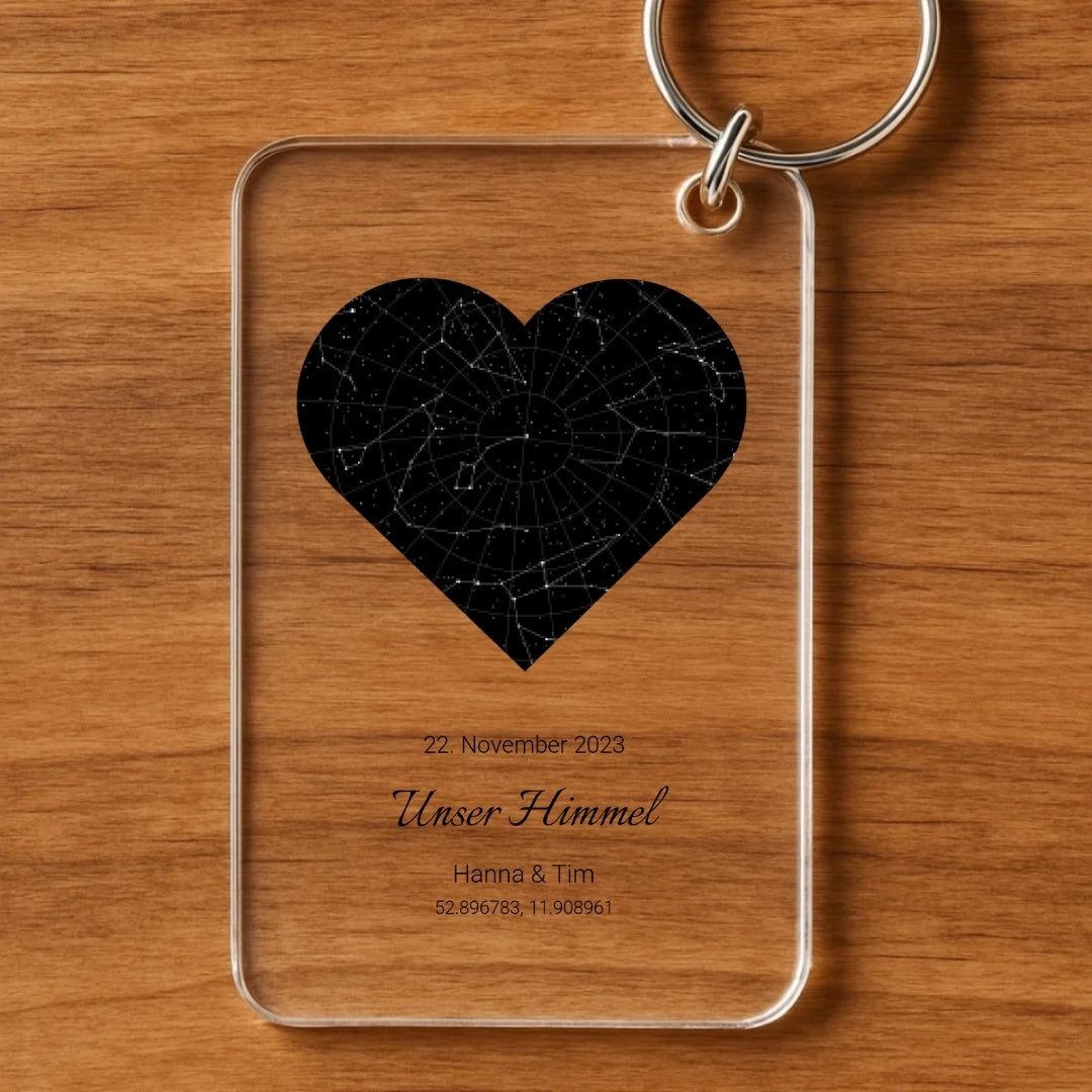 Unser Himmel - Personalisierter Schlüsselanhänger