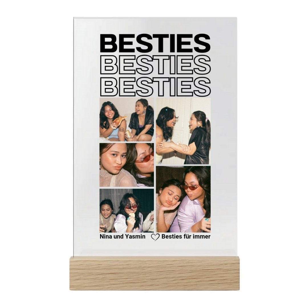 Besties - Personalisierte Acryltafel (20x30)