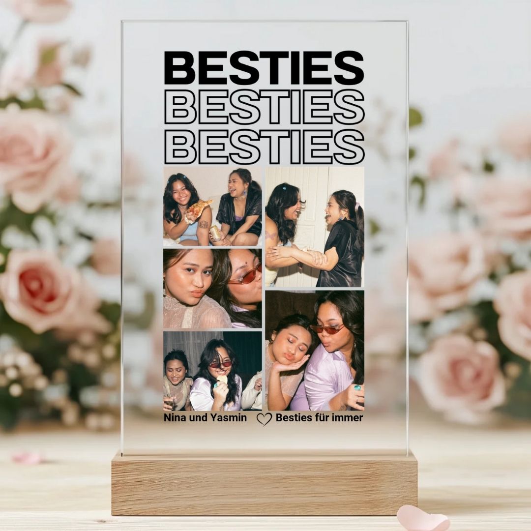 Besties - Personalisierte Acryltafel (20x30)