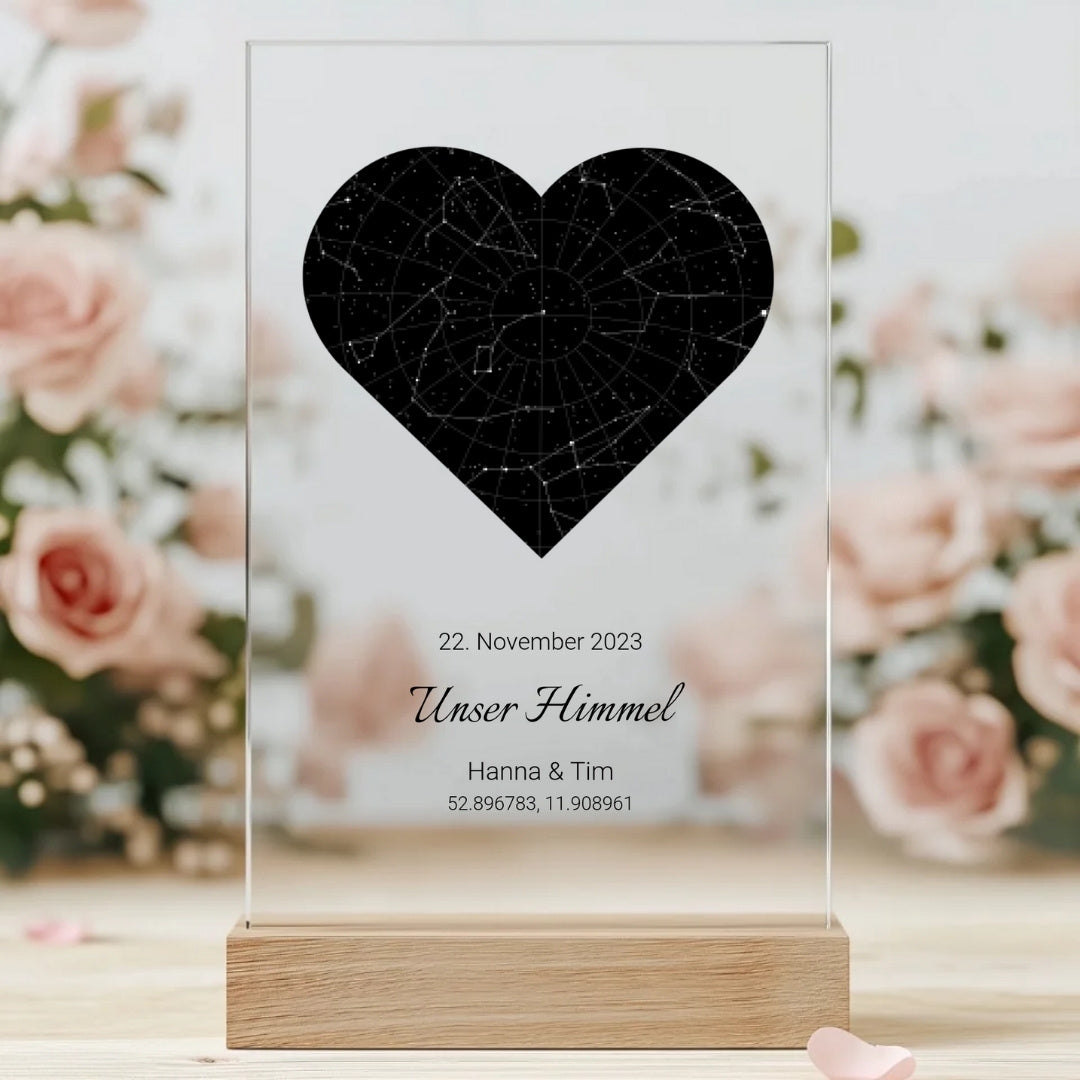 Unser Himmel - Personalisierte Acryltafel (20x30)