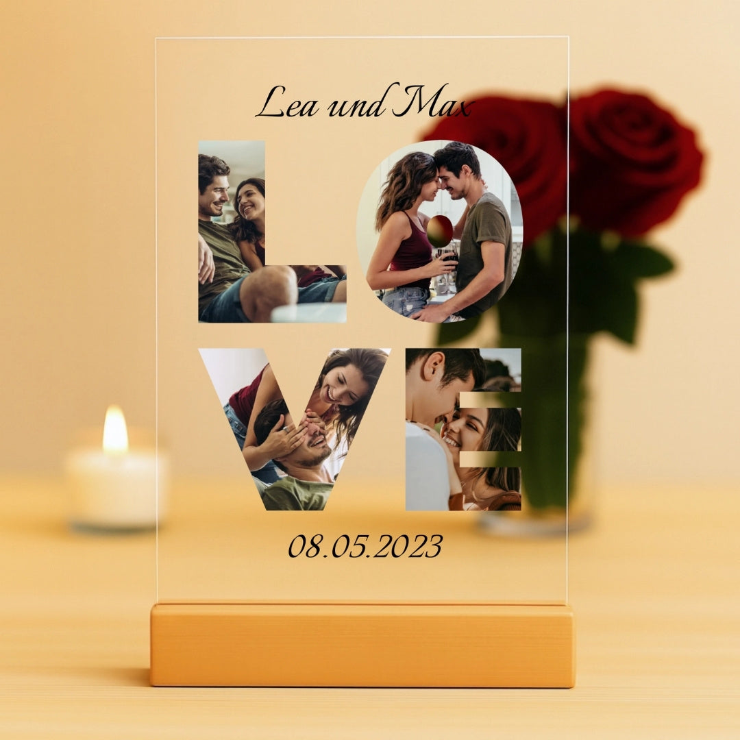 Love - Personalisierte Acryltafel (20x30)