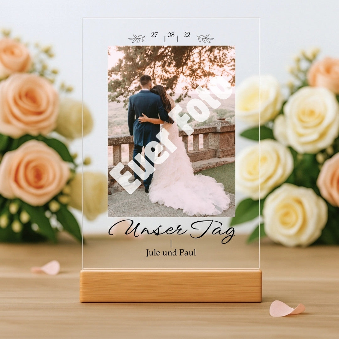 Unser Tag - Personalisierte Acryltafel (20x30)