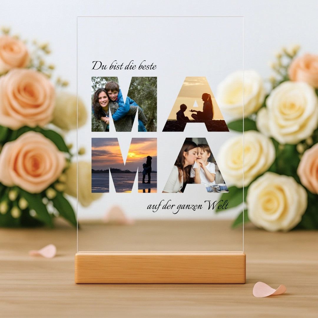 Beste Mama - Personalisierte Acryltafel (20x30)