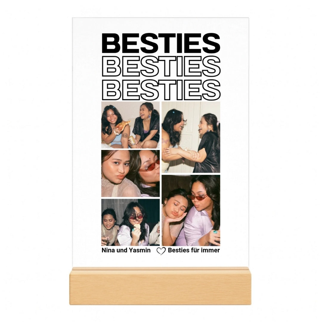 Besties - Personalisierte Acryltafel (20x30)