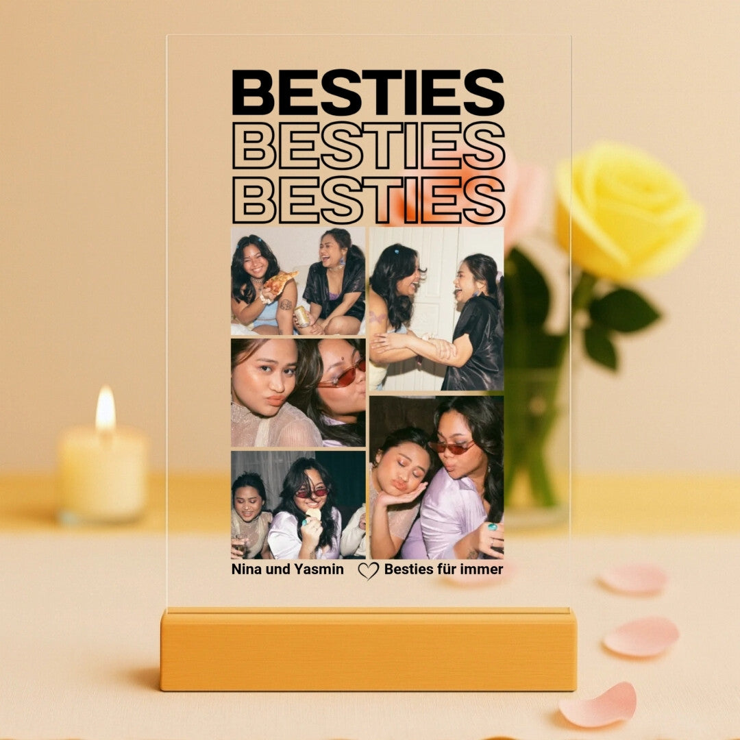Besties - Personalisierte Acryltafel (20x30)