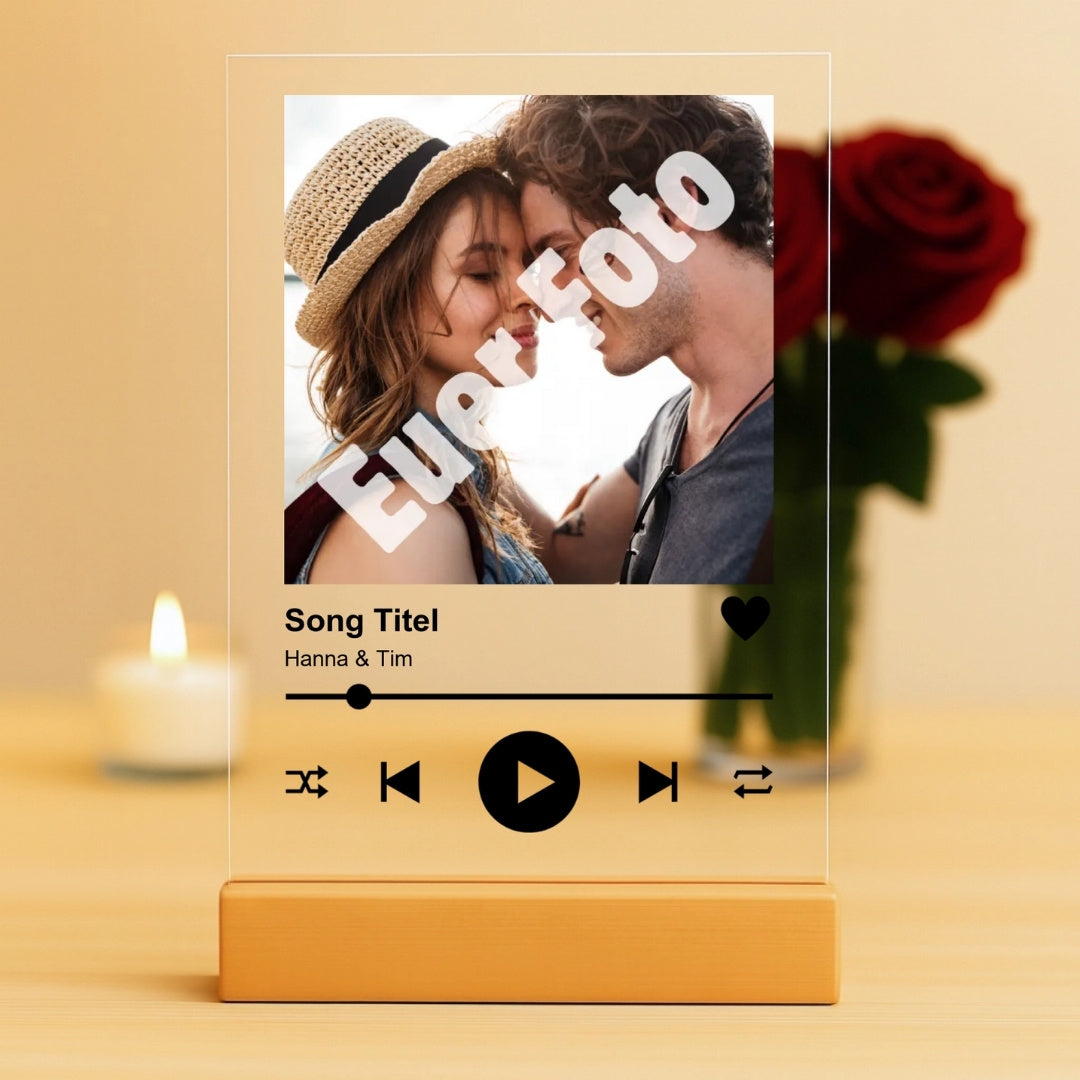 Unser Song - Personalisierte Acryltafel (20x30)