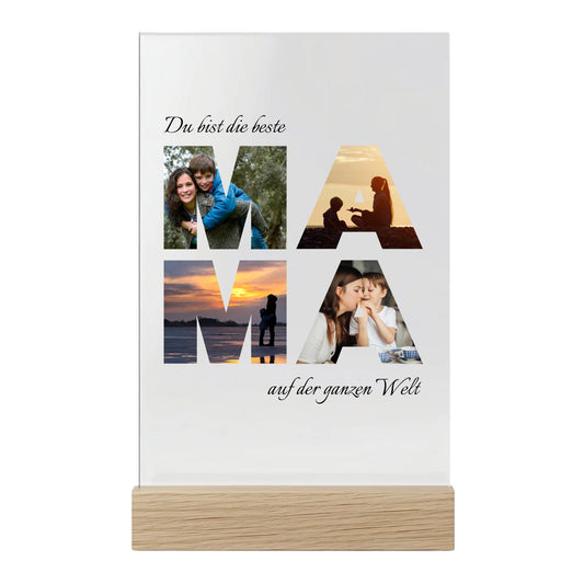 Beste Mama - Personalisierte Acryltafel (20x30)