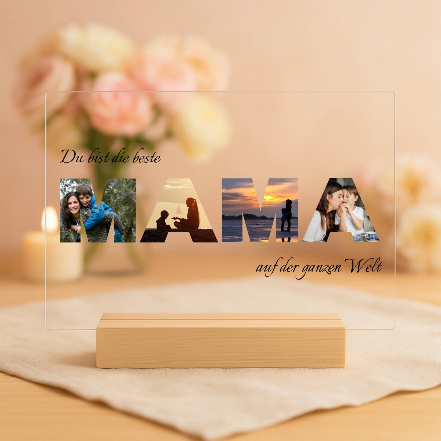 Best Mom - Personalized Acrylic Sign Landscape Format (30x20)