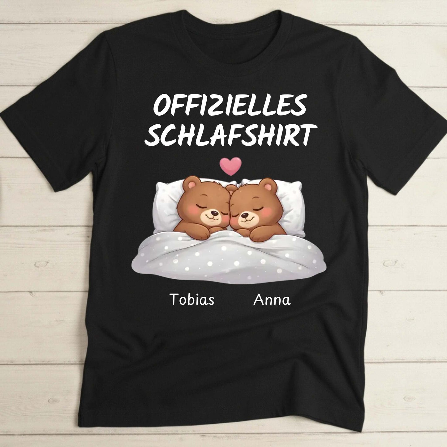 Personalized sleep shirt for couples – Your personal cuddly shirt with names