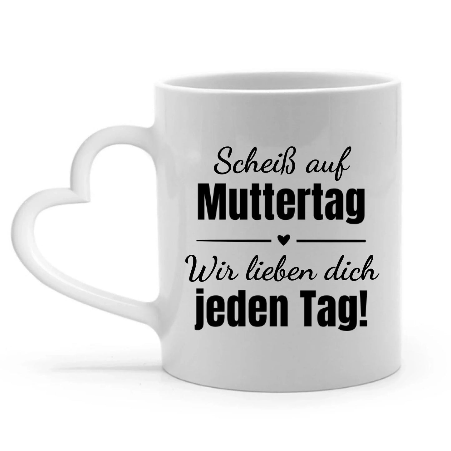 Tasse Herzgriff Mockups