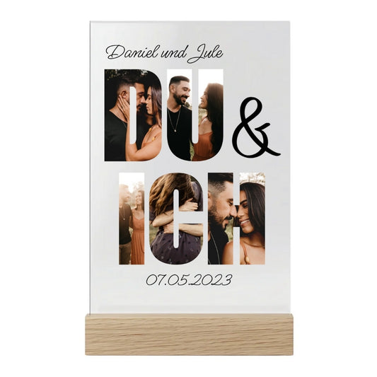 Du & Ich - Personalisierte Acryltafel (20x30)