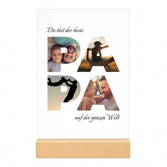 Bester Papa - Personalisierte Acryltafel (20x30)