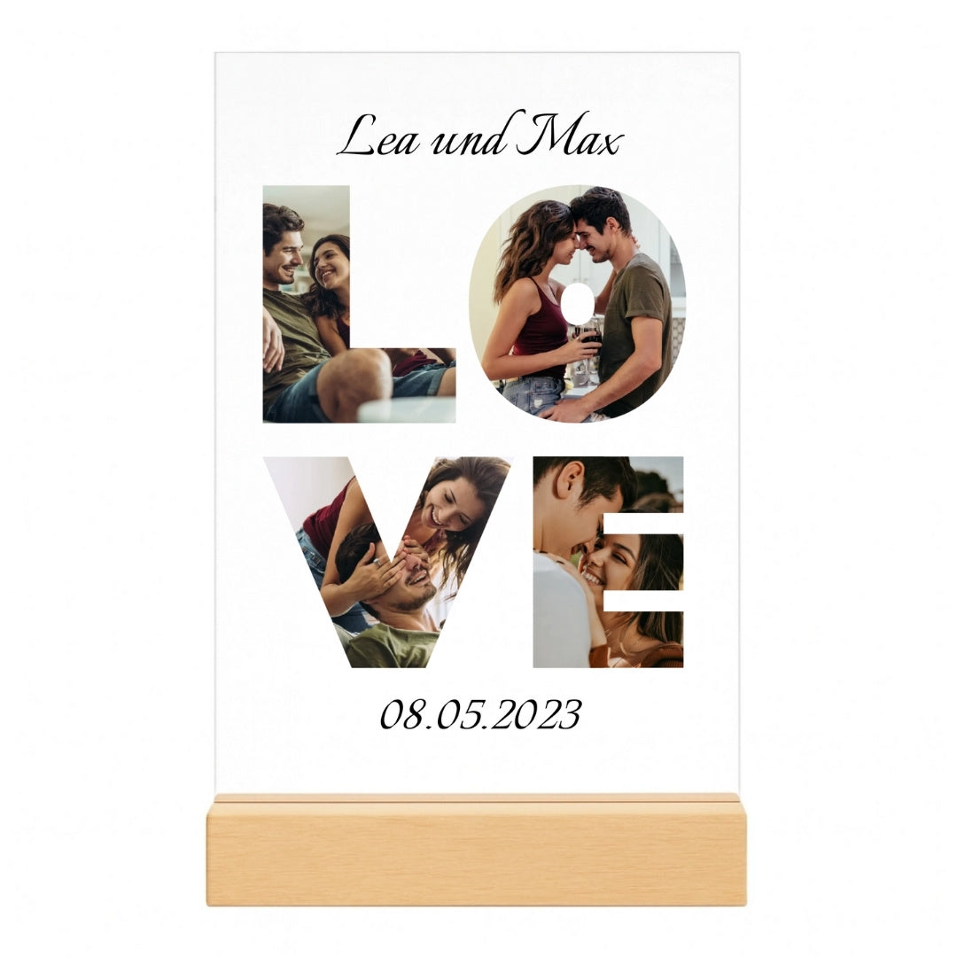 Love - Personalisierte Acryltafel (20x30)