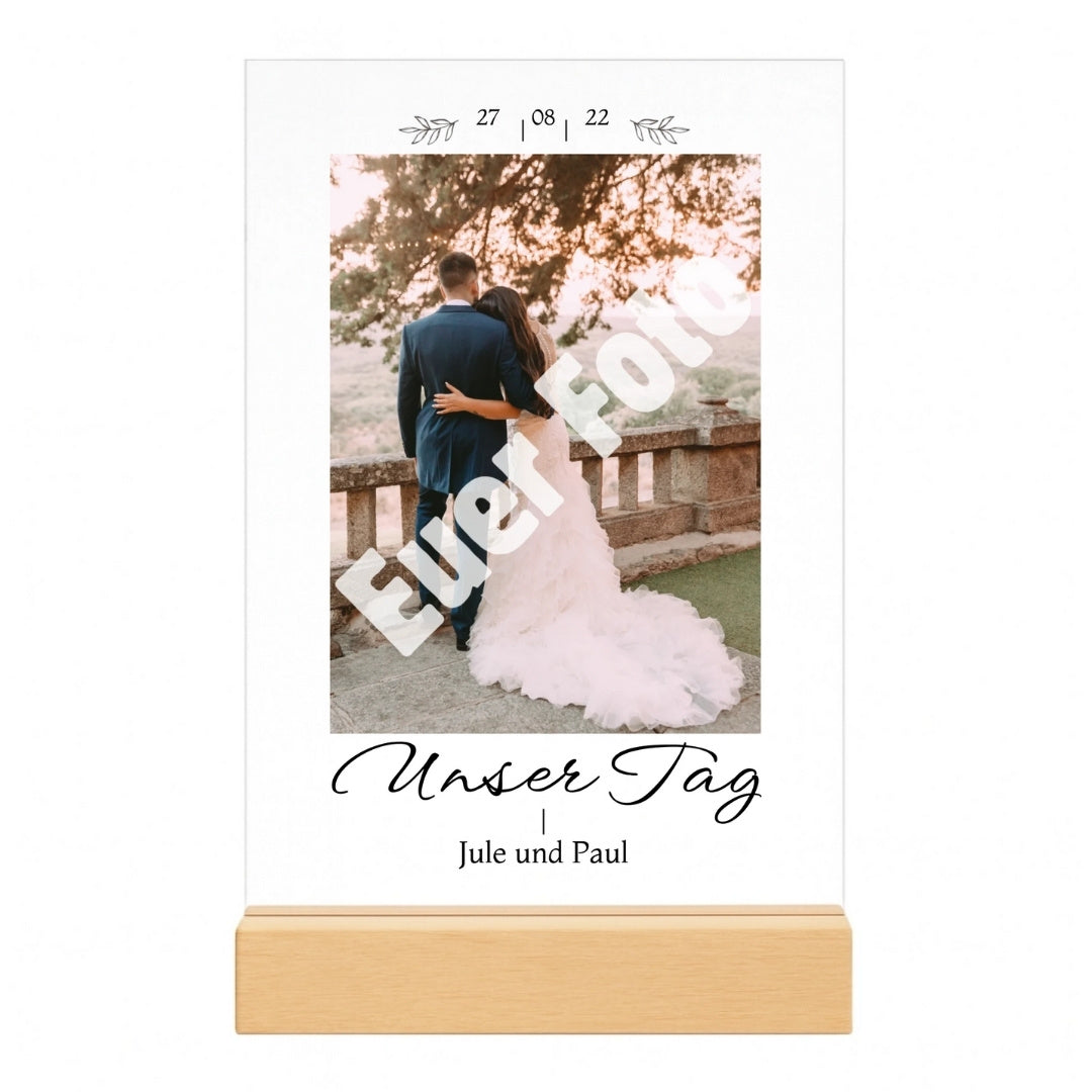 Unser Tag - Personalisierte Acryltafel (20x30)