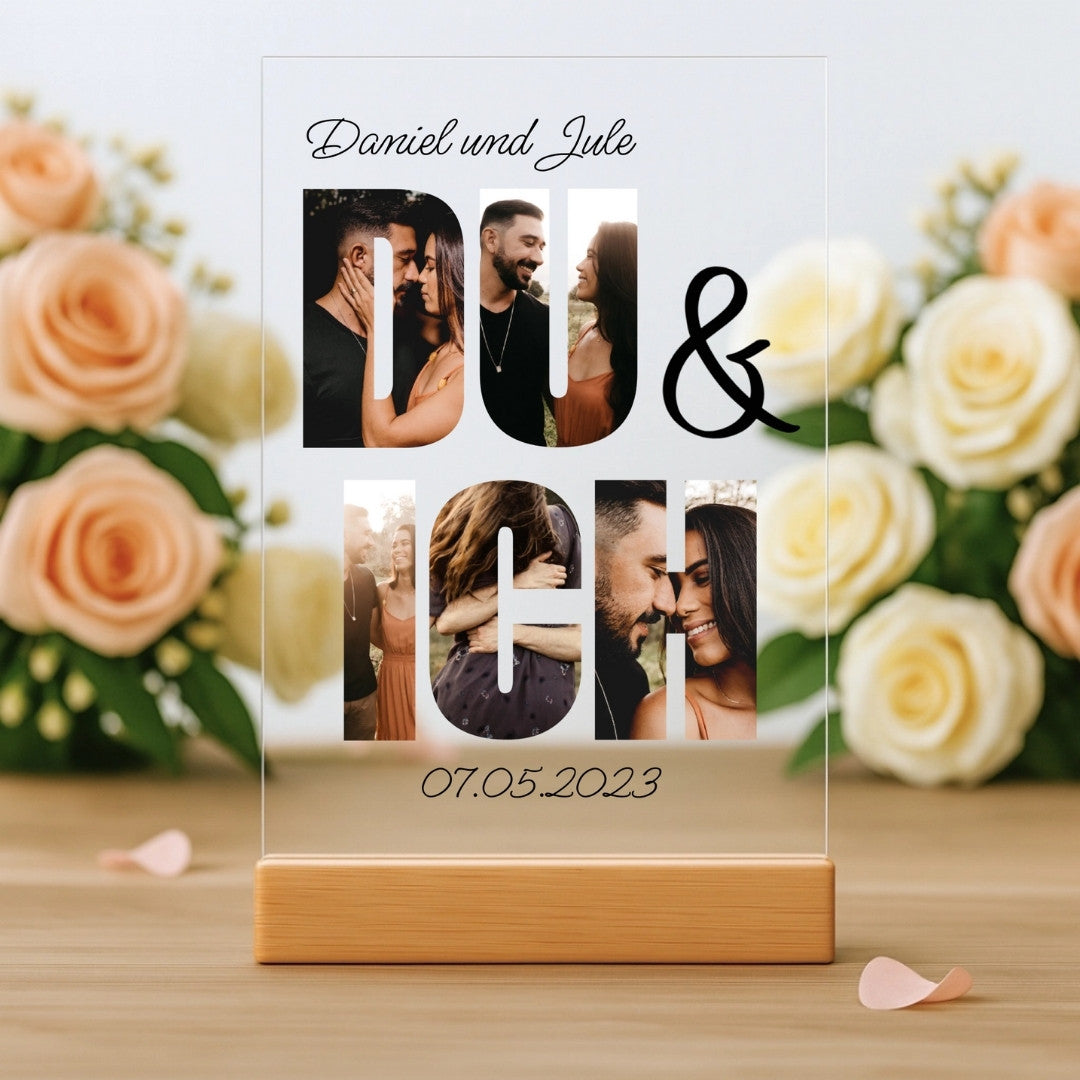 Du & Ich - Personalisierte Acryltafel (20x30)