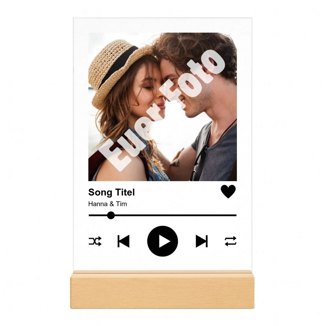 Unser Song - Personalisierte Acryltafel (20x30)